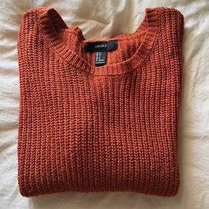 Orange Rust Knit Sweater